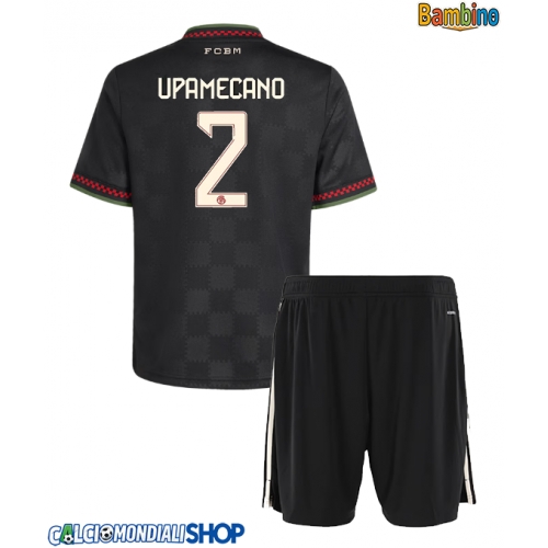 Maglie da calcio Bayern Munich Dayot Upamecano #2 Terza Maglia Bambino 2025-26 Manica Corta + Pantaloni corti)